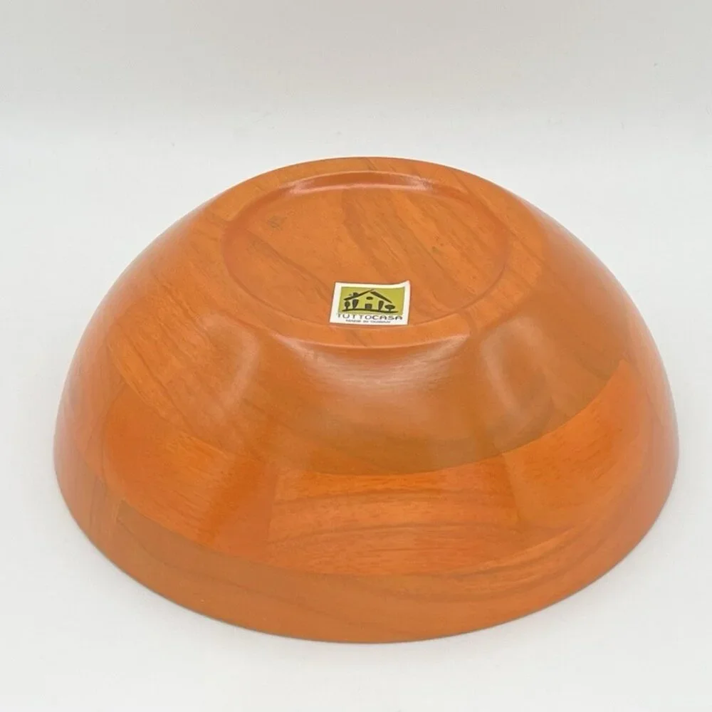 Vintage TuttoCasa Wooden Cereal Salad Bowl 7” Mid Century Taiwan MCM Retro
